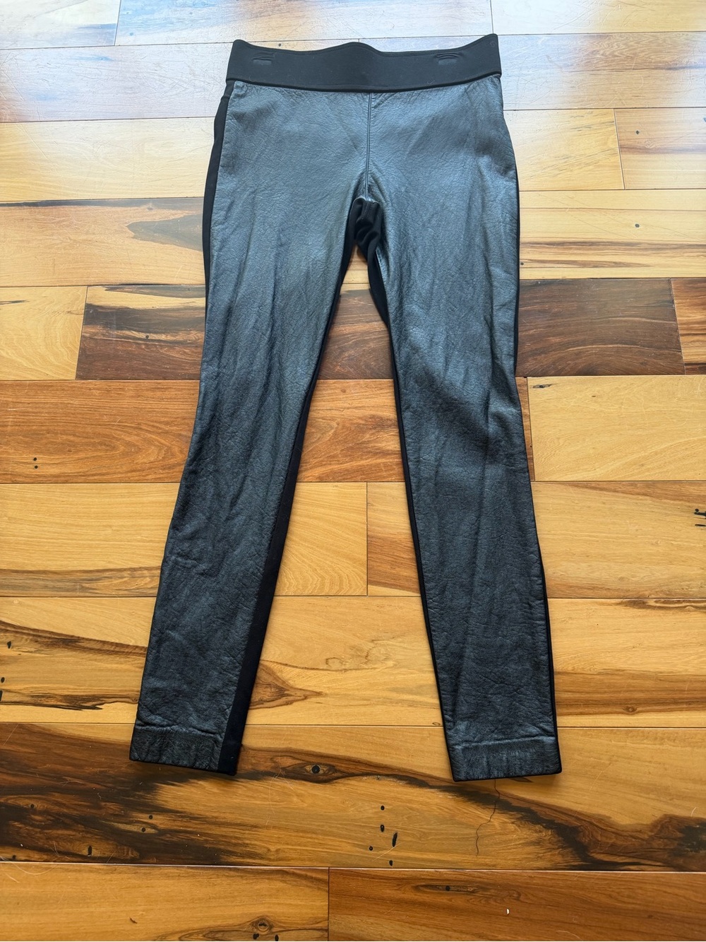 Club Monaco Black Faux-Leather “Tasha” Leggings Size 6